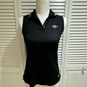 Nike Black Sleeveless Fitted Polo Tank Size XS